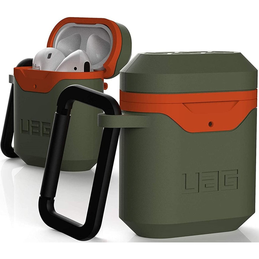 Чохол UAG для Airpods Standard Issue Hard Olive/Orange (10242F117297)