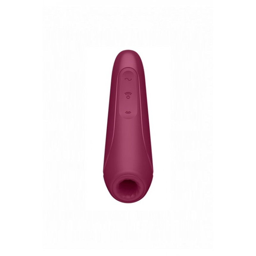 Вакуумно-хвильовий стимулятор з можливістю керування через додаток Satisfyer Curvy 1+, 13.5х4.3 см, (червоний)