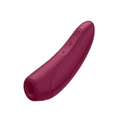 Вакуумно-хвильовий стимулятор з можливістю керування через додаток Satisfyer Curvy 1+, 13.5х4.3 см, (червоний)