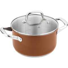 Каструля Lamart LT1039 JOLI, 18см, об'єм 2,7л коричнева