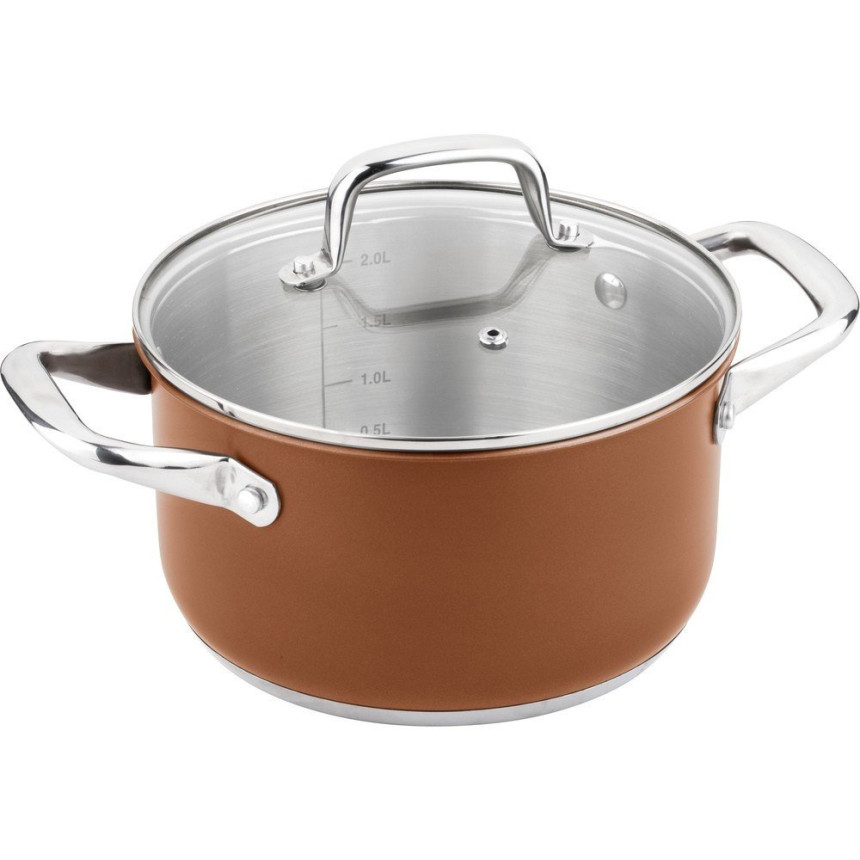 Каструля Lamart LT1039 JOLI, 18см, об'єм 2,7л коричнева Каструля Lamart LT1039 JOLI, 18см, об'єм 2,7л коричнева