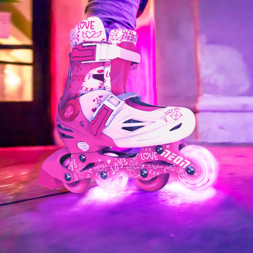Ролики Neon INLINE SKATES Рожевий (розмір 34-38)