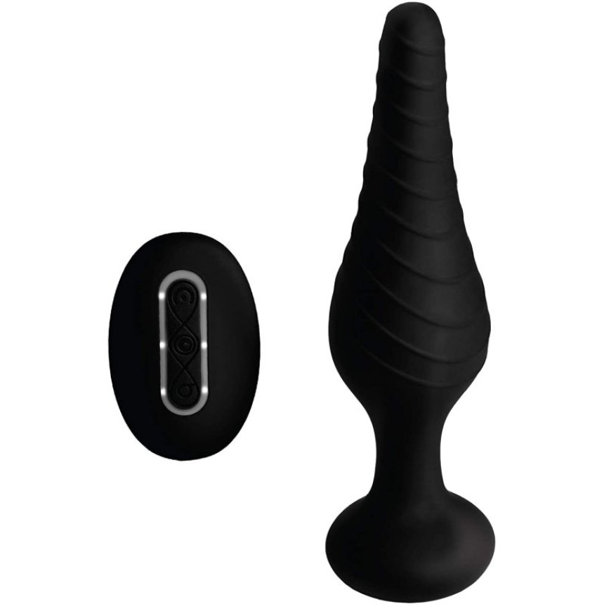 Анальна пробка з дистанційним керуванням - Silicone Vibrating Anal Plug with Remote Control